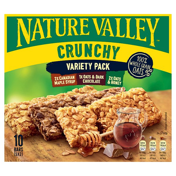 Nature Valley Crunchy Cereal Bars - Choice of Oats & Honey, Maple Syrup or Variety Pack - Various Pack Sizes