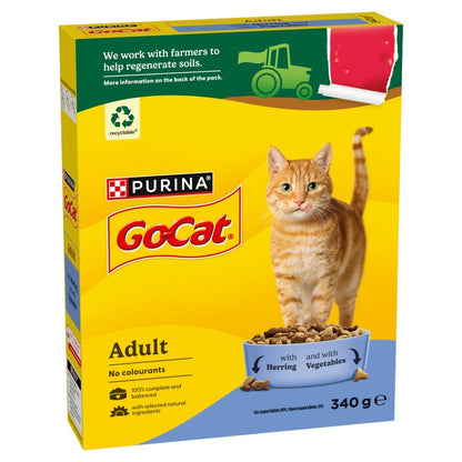 Purina GO-CAT Adult Dry Cat Food – Chicken, Duck, Turkey & Herring Flavours