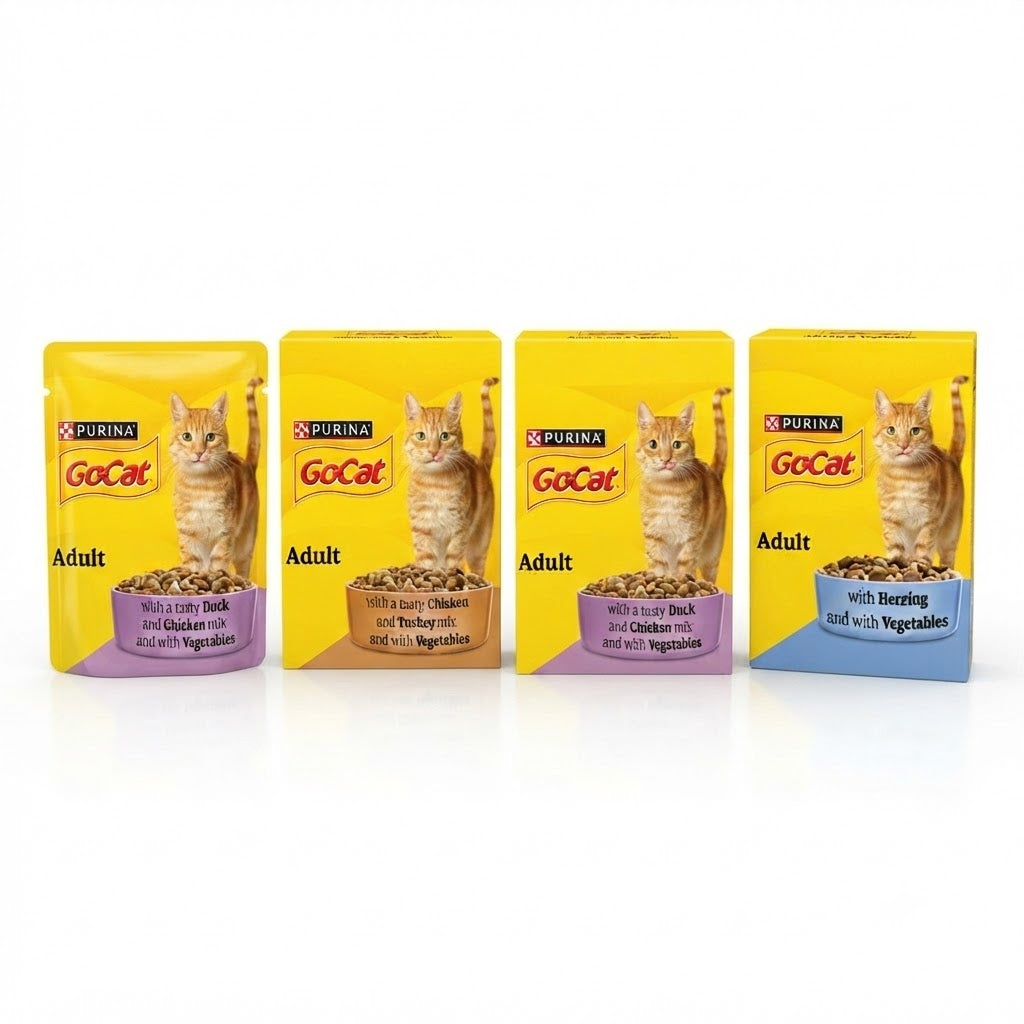 Purina GO-CAT Adult Dry Cat Food – Chicken, Duck, Turkey & Herring Flavours