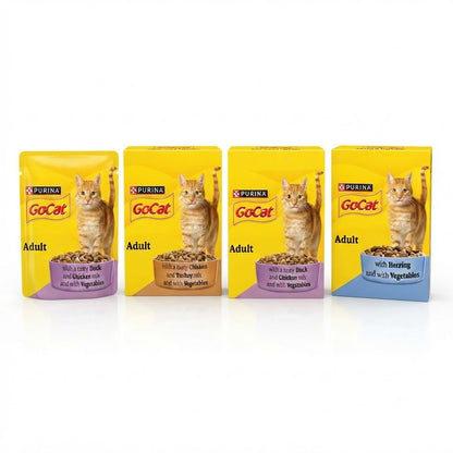 Purina GO-CAT Adult Dry Cat Food – Chicken, Duck, Turkey & Herring Flavours