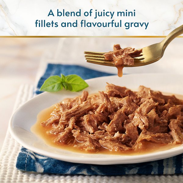 GOURMET Perle Mini Fillets in Gravy Multipack – Premium Wet Cat Food (4 x 12 x 85g)