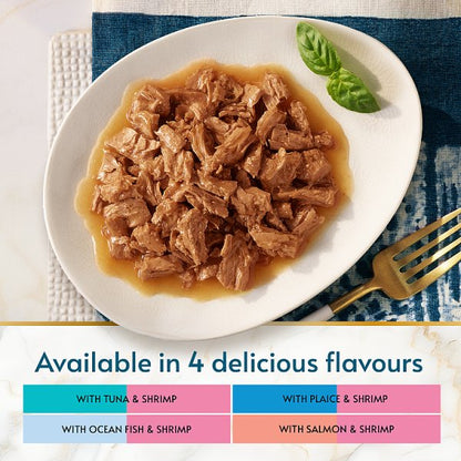 GOURMET Perle Mini Fillets in Gravy Multipack – Premium Wet Cat Food (4 x 12 x 85g)