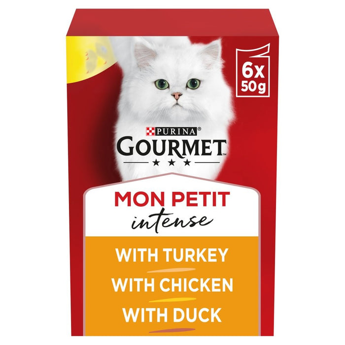 GOURMET Mon Petit Intense Wet Cat Food - Duck, Chicken & Turkey Selection (8 x 6 x 50g)