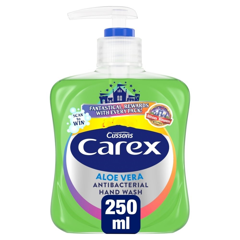 6x Carex Antibacterial Hand Wash 250ml Bulk Pack of 6 Moisture / Aloe Vera Soap