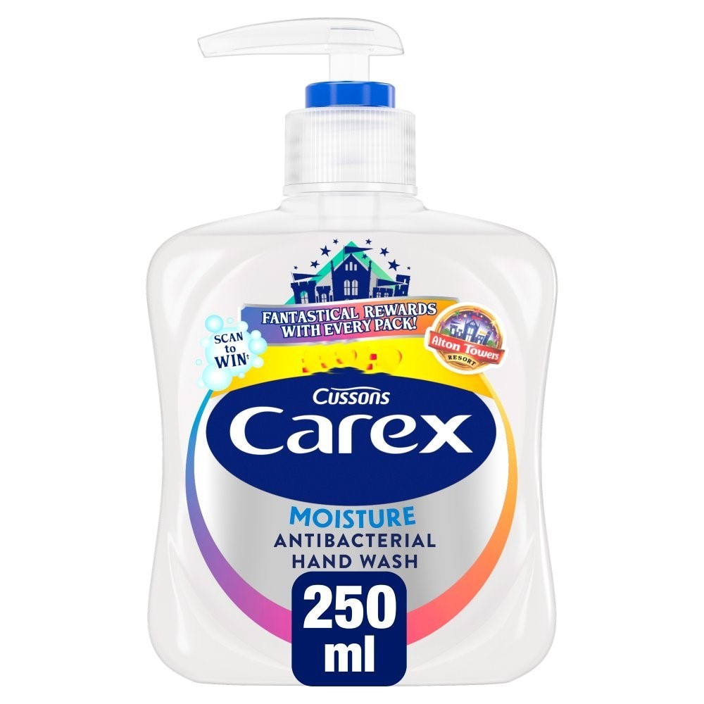 6x Carex Antibacterial Hand Wash 250ml Bulk Pack of 6 Moisture / Aloe Vera Soap