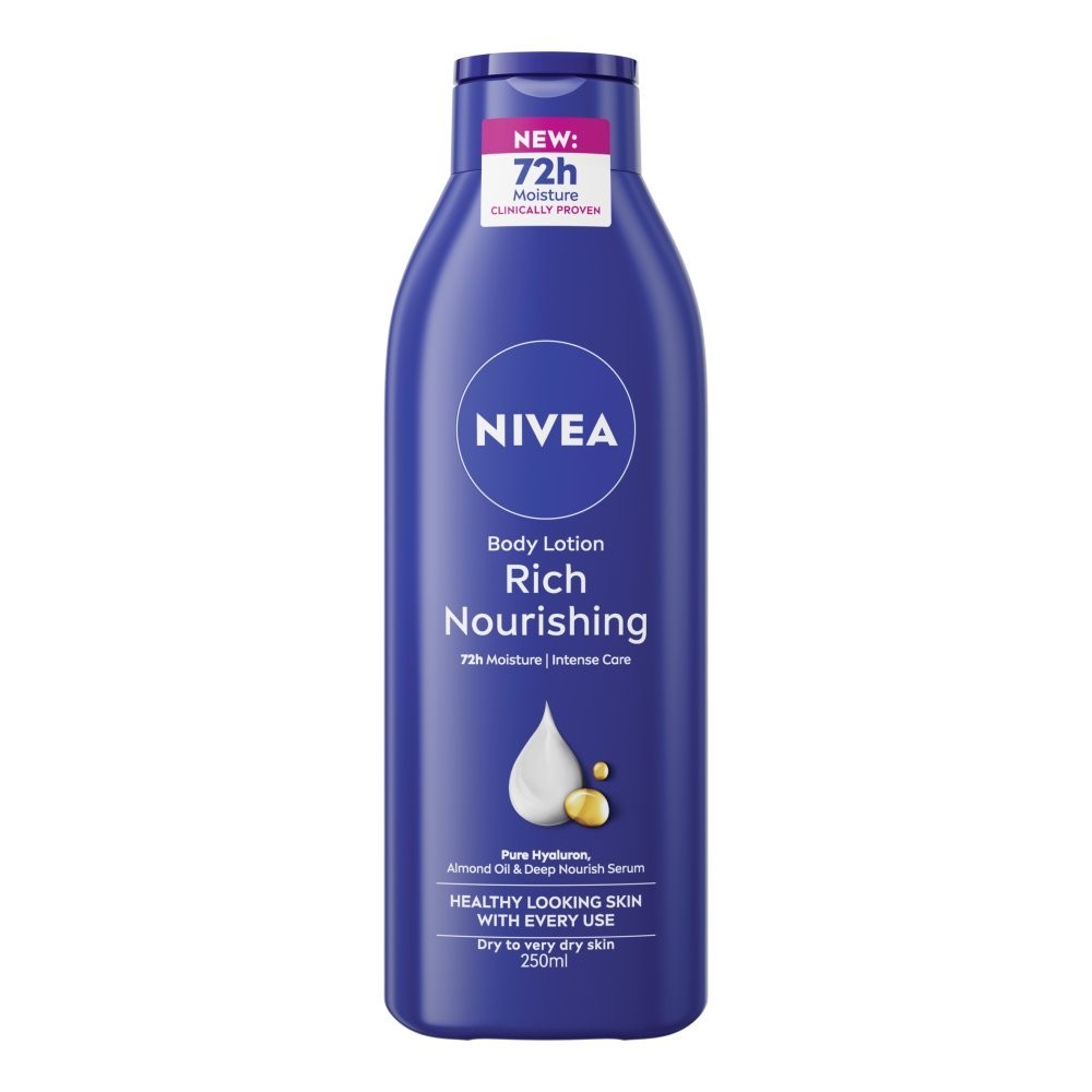 6 Pack NIVEA Rich Nourishing Body Lotion for Very Dry Skin 250ml x6 - Value Pack
