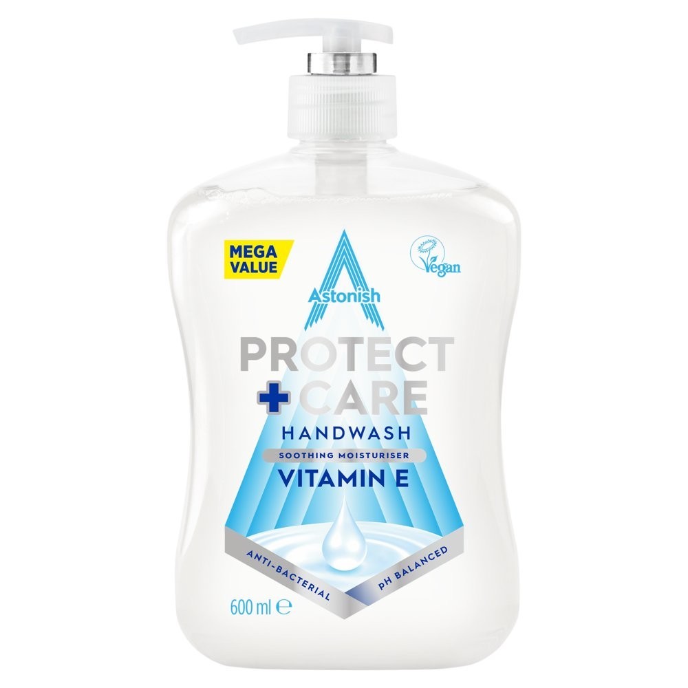Astonish Protect & Care Antibacterial Hand Wash 600ml Bulk Pack of 6 Soap Eco