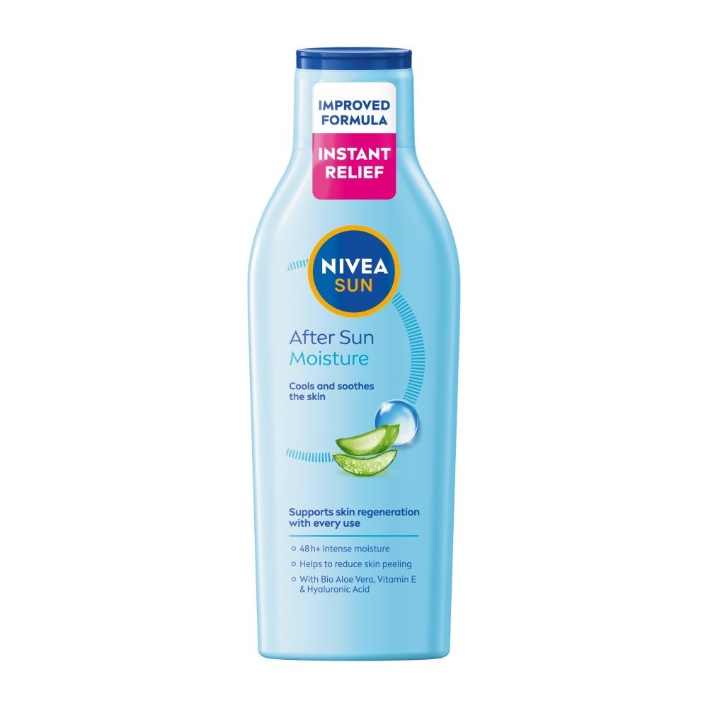 6 Pack NIVEA SUN After Sun Moisture Lotion 200ml x6 - Bulk Bundle - Value Deal