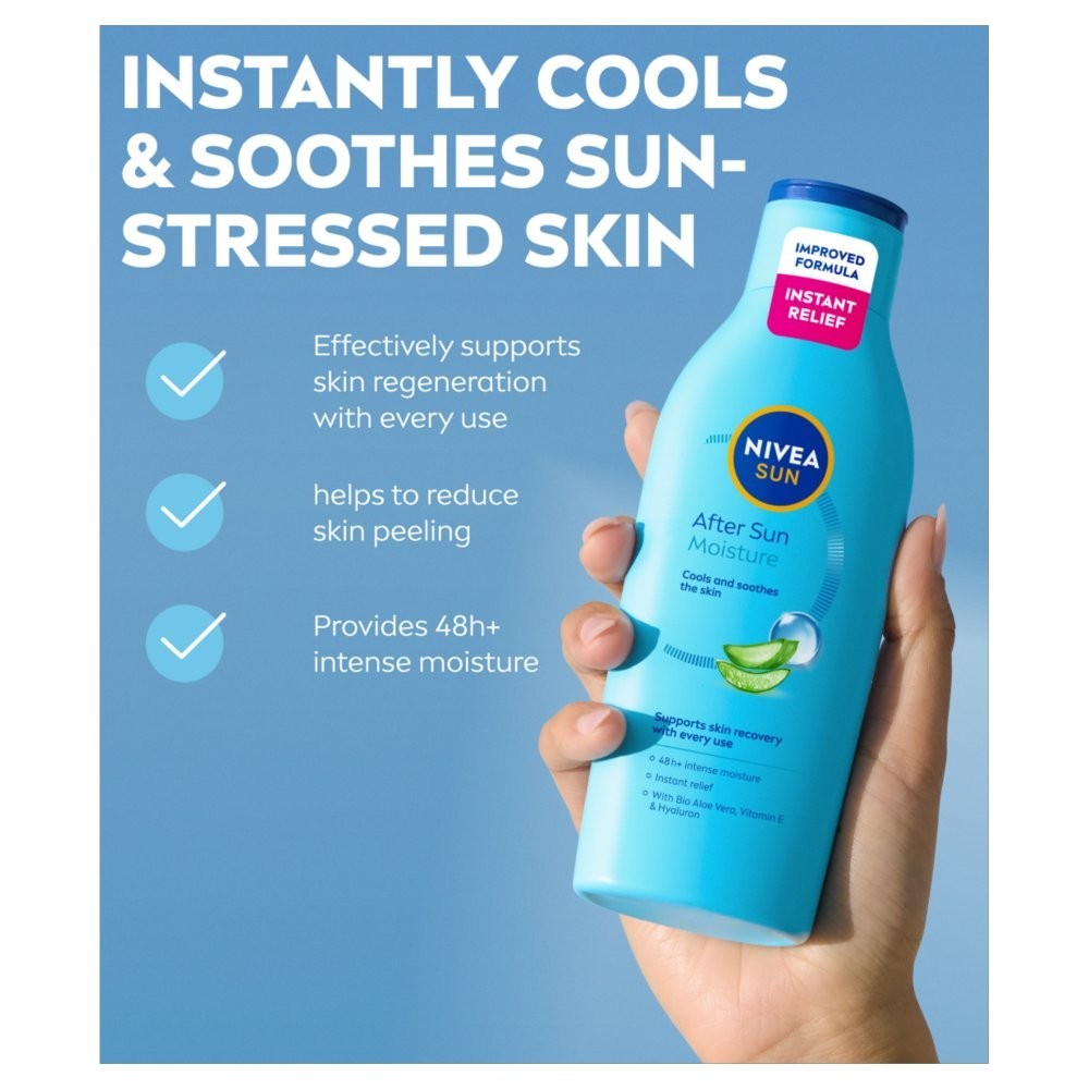 6 Pack NIVEA SUN After Sun Moisture Lotion 200ml x6 - Bulk Bundle - Value Deal