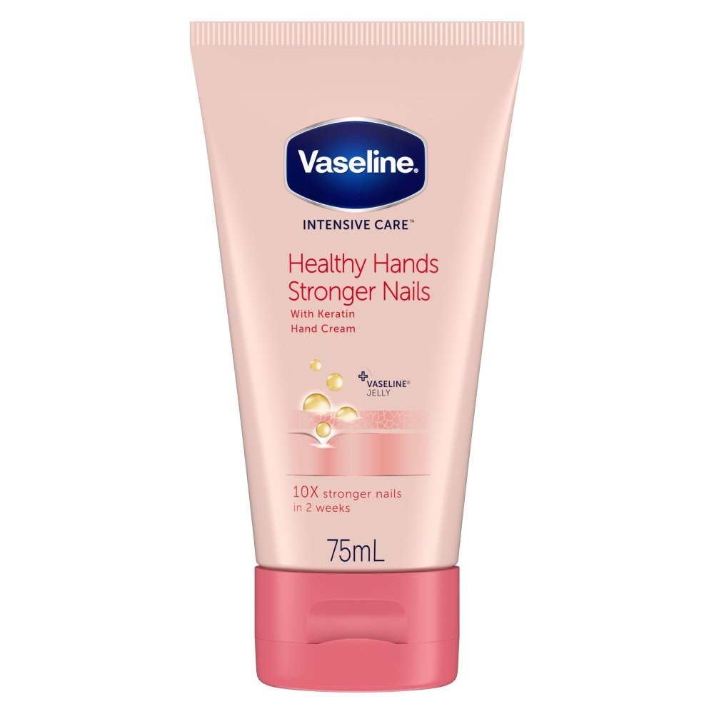 6 Pack Vaseline Healthy Hands Stronger Nails Hand Cream 75ml x6 - Bulk Bundle