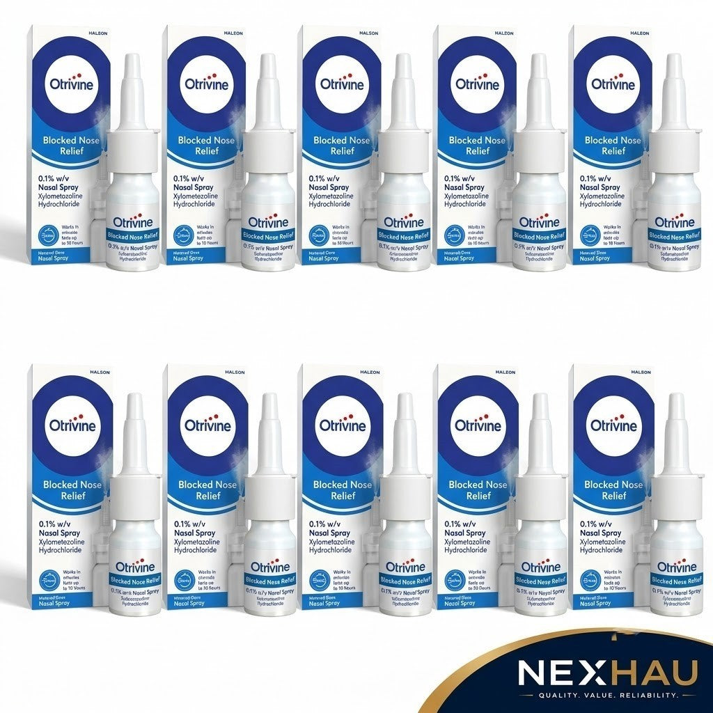 10 Pack Otrivine Blocked Nose Relief Decongestant Nasal Spray 10ml x10 - Bulk