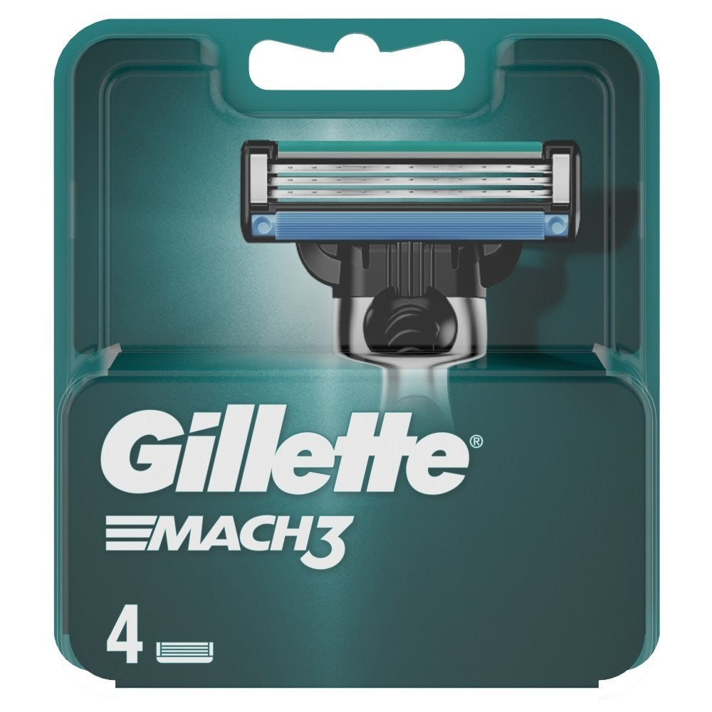 1 & 10 Pack Gillette Mach3 Razor Refills for Men -4s Packs - Single Or Bulk Pack
