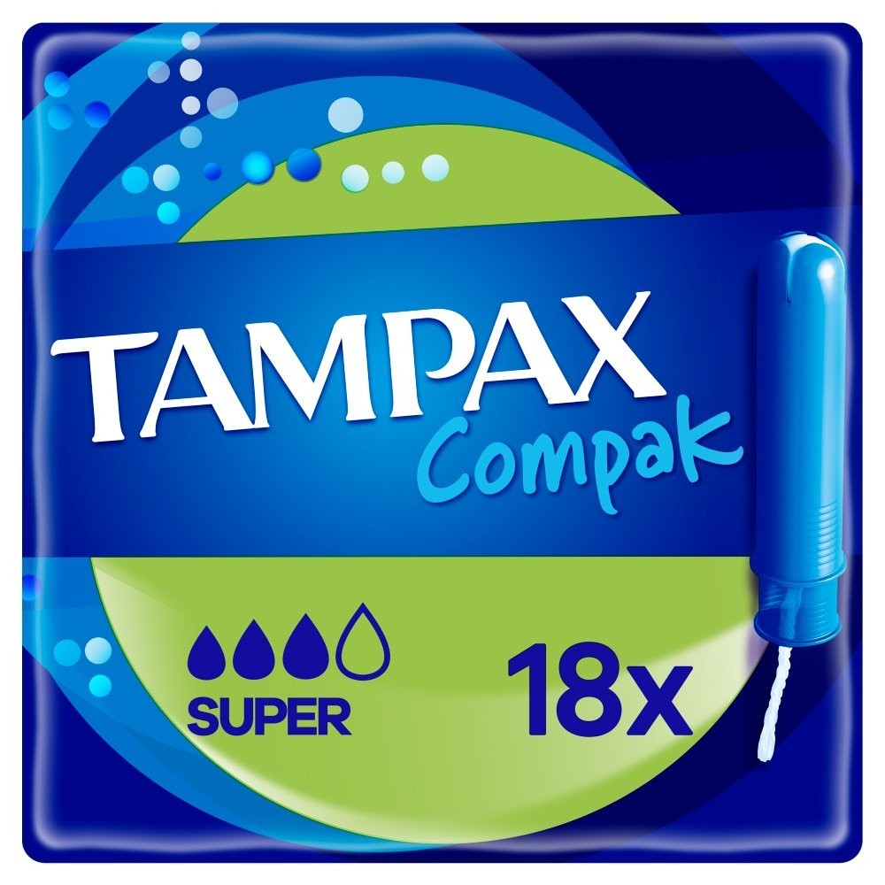 6 Pack Tampax Compak Super Tampons With Applicator 18s x6 - Bulk Pack Bundle