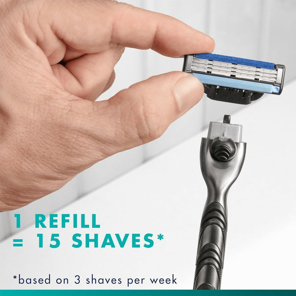 1 & 10 Pack Gillette Mach3 Razor Refills for Men -4s Packs - Single Or Bulk Pack