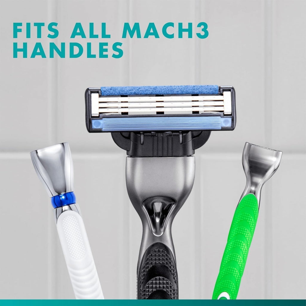 1 & 10 Pack Gillette Mach3 Razor Refills for Men -4s Packs - Single Or Bulk Pack