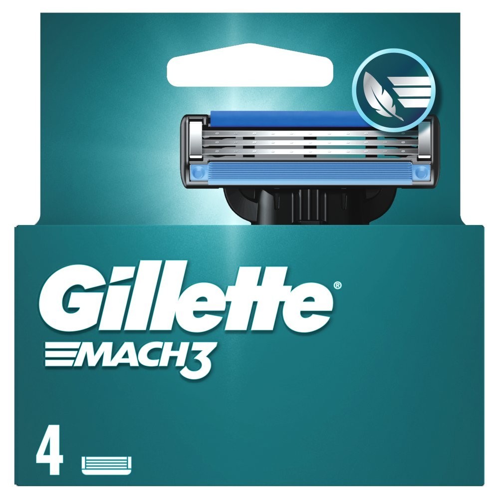 1 & 10 Pack Gillette Mach3 Razor Refills for Men -4s Packs - Single Or Bulk Pack