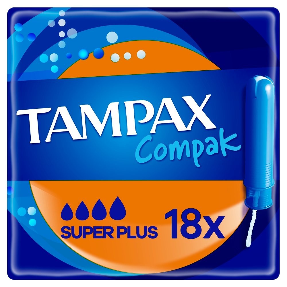 6 Pack Tampax Compak Super Plus Tampons With Applicator 18s x6 - Bulk Value Pack