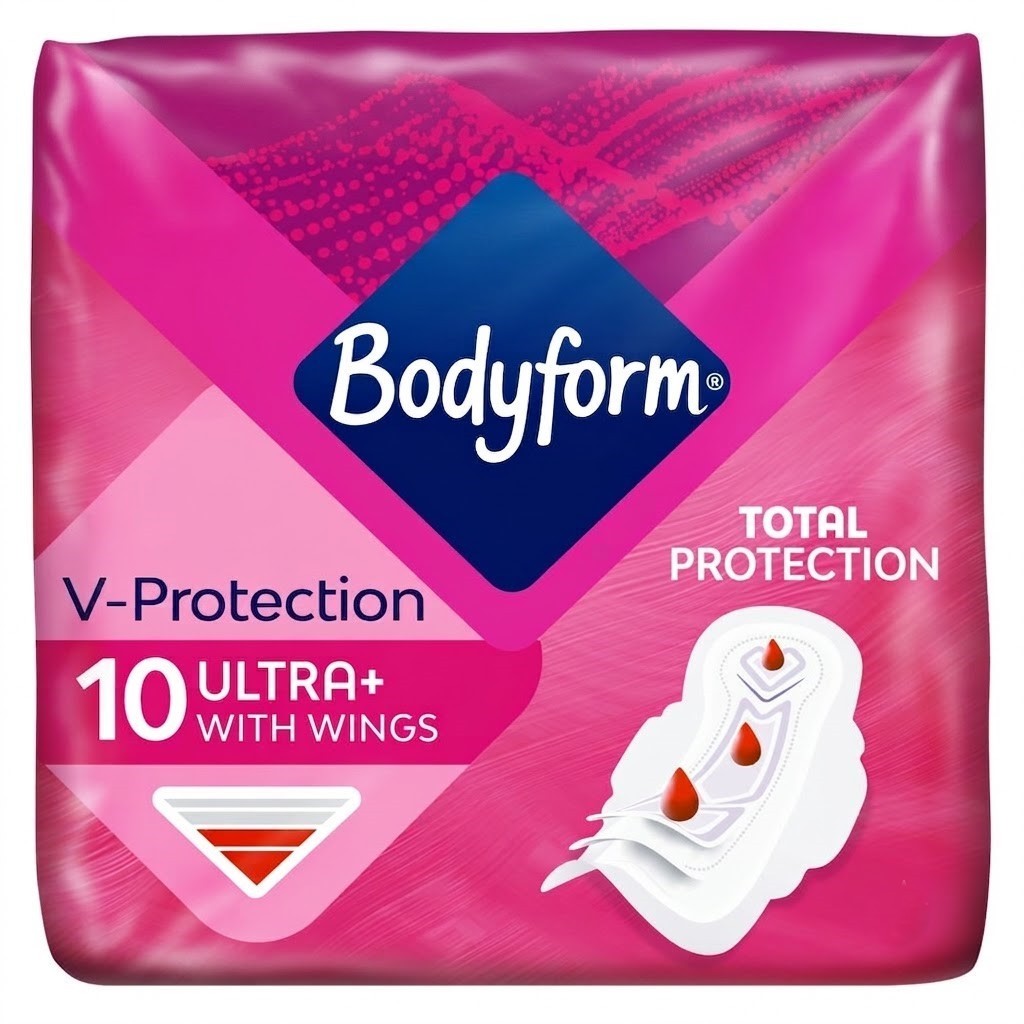 4 Pack Bodyform Cour-V Ultra Normal Sanitary Towels Wings 10s x4 - Bulk Pack