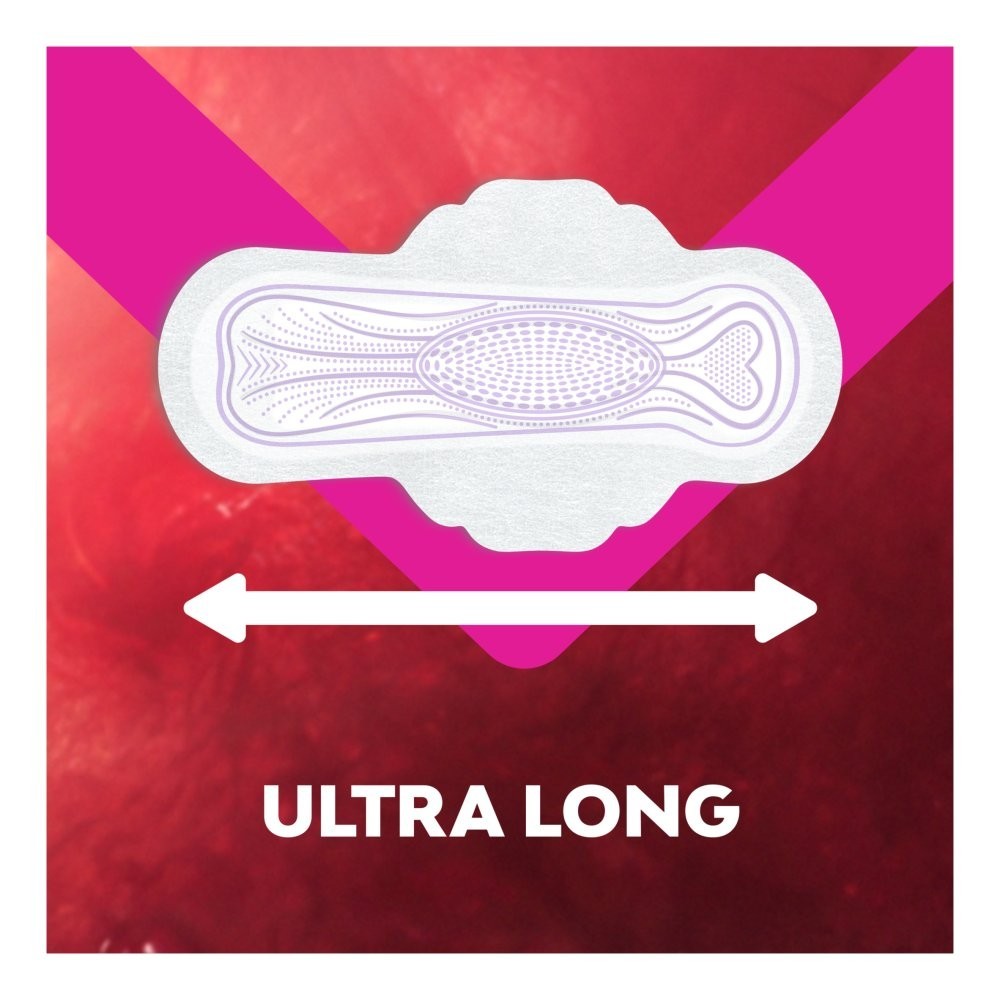 4 Pack Bodyform Total Protection Ultra Long Sanitary Towels Wings 8s x4 - Bulk