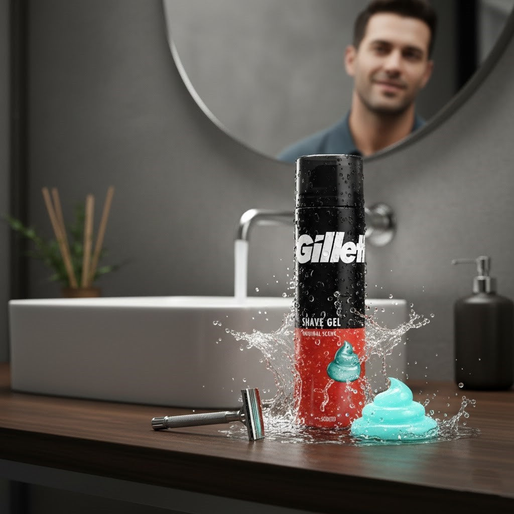 6 Pack Gillette Classic Shave Gel Original Scent 200ml x6 - Bulk Value Pack