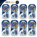 8 Pack BIC Flex 3 Men's 3 Blade Disposable Razors 4s x8 - Bulk Value Pack