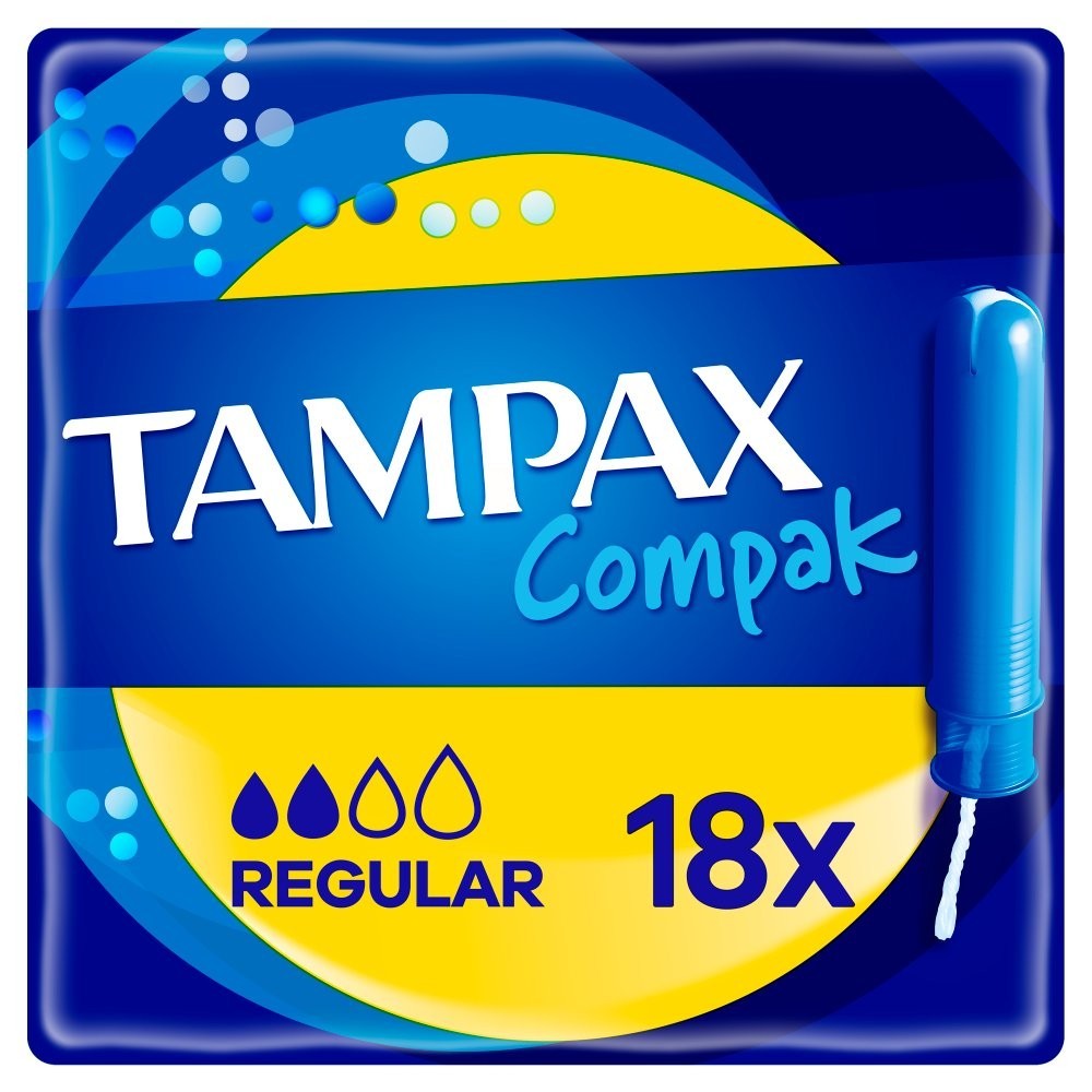6 Pack Tampax Compak Regular Tampons With Applicator 18s x6 - Bulk Value Pack