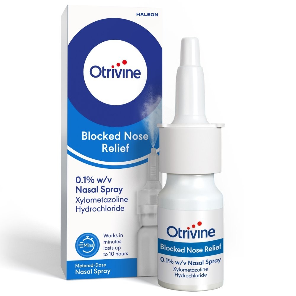 10 Pack Otrivine Blocked Nose Relief Decongestant Nasal Spray 10ml x10 - Bulk