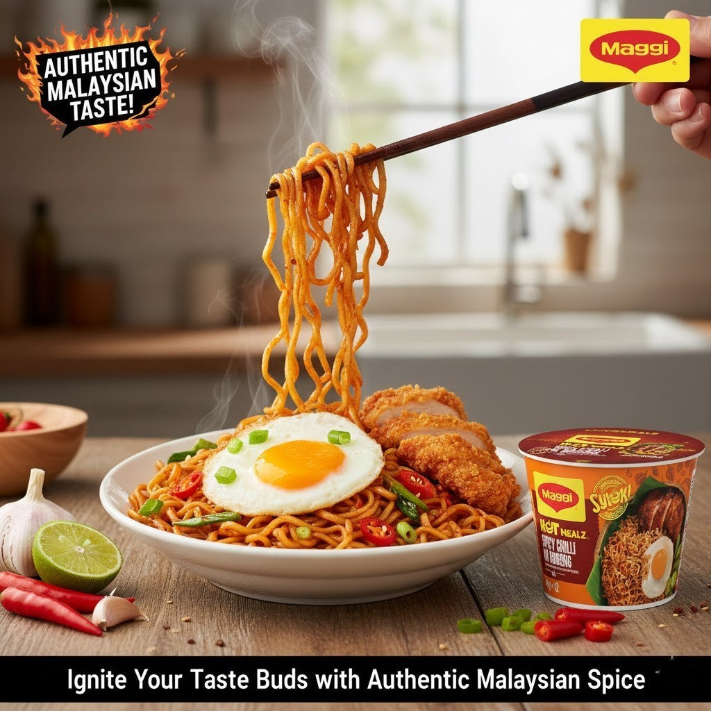 12 Pack Maggi Hot Mealz Spicy Chilli Stir Fry Noodles 94g x12 - Bulk Bundle