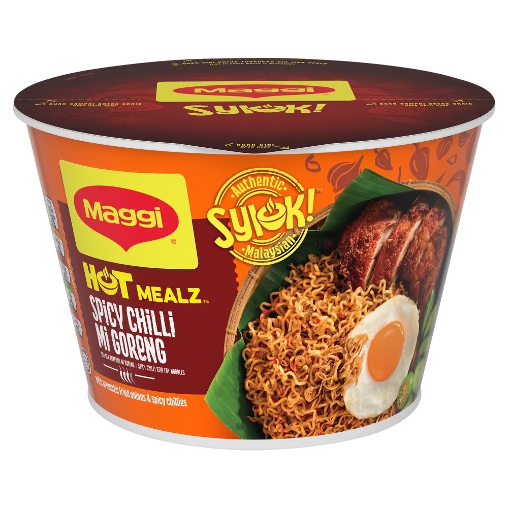 12 Pack Maggi Hot Mealz Spicy Chilli Stir Fry Noodles 94g x12 - Bulk Bundle