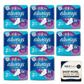 6 Pack Always Ultra Day Pads Long (S2) Wings 11s x6 - 66 Pads Total - Bulk Value