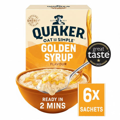 Quaker Oat So Simple Porridge Sachets - Golden Syrup & Original (8 Pack Bundle)
