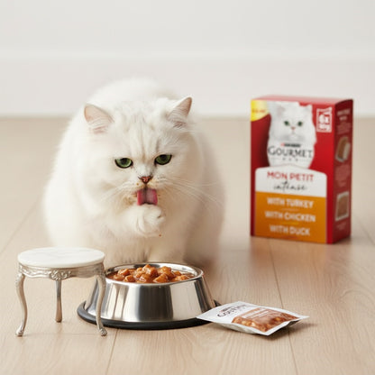 GOURMET Mon Petit Intense Wet Cat Food - Duck, Chicken & Turkey Selection (8 x 6 x 50g)