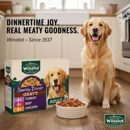 Winalot Wet Dog Food Multipack – Meaty Chunks & Sunday Dinner Selection (4 x 12 x 100g Pouches)