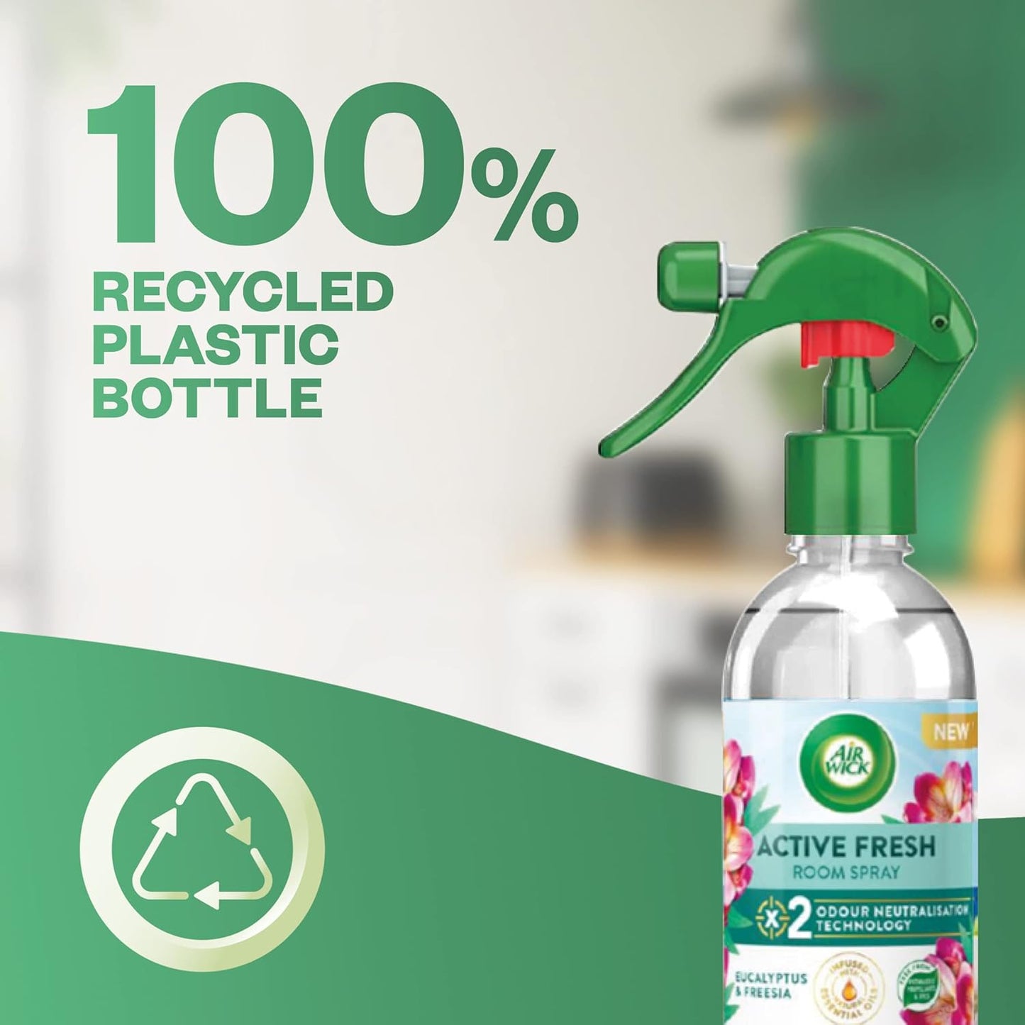 Airwick Odour Neutraliser Cotton 237ml (Pack of 8) | Fresh Cotton Air Freshener Bulk Buy