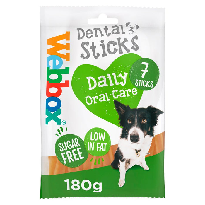 Webbox Dental Sticks | Daily Oral Care Dog Treats | 180g x 10 Pack