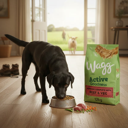 Wagg Active Goodness Working Complete Dry Dog Food – Beef & Veg or Chicken & Veg