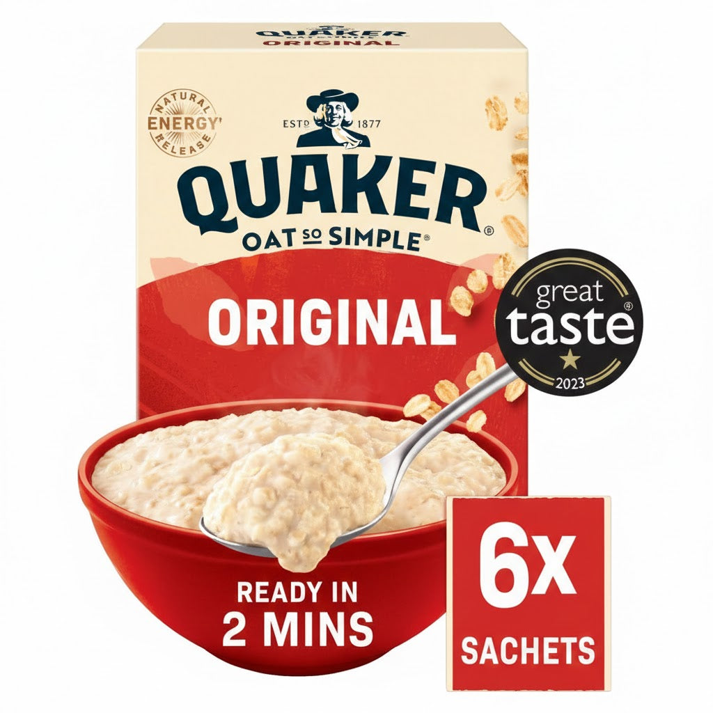 Quaker Oat So Simple Porridge Sachets - Golden Syrup & Original (8 Pack Bundle)