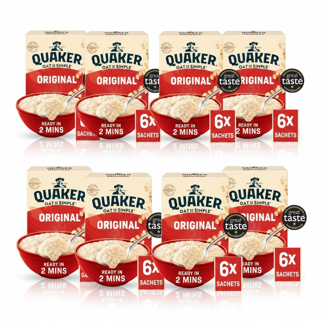 Quaker Oat So Simple Porridge Sachets - Golden Syrup & Original (8 Pack Bundle)