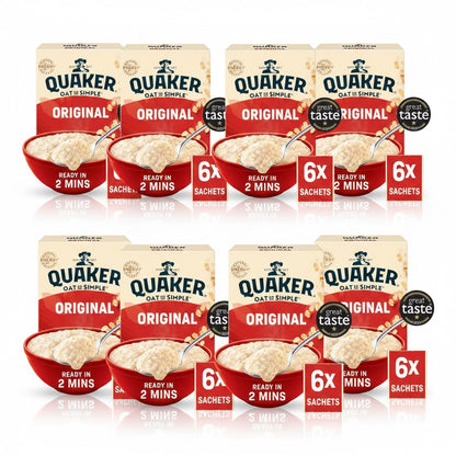 Quaker Oat So Simple Porridge Sachets - Golden Syrup & Original (8 Pack Bundle)