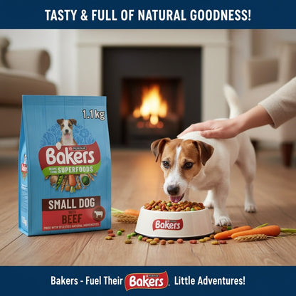 Bakers Superfoods Dry Dog Food for Small Dogs – Natural Beef & Chicken Recipes