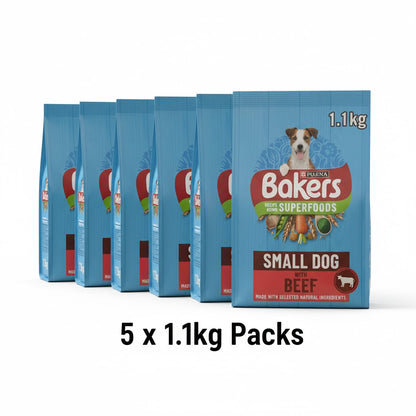 Bakers Superfoods Dry Dog Food for Small Dogs – Natural Beef & Chicken Recipes