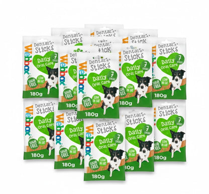 Webbox Dental Sticks | Daily Oral Care Dog Treats | 180g x 10 Pack