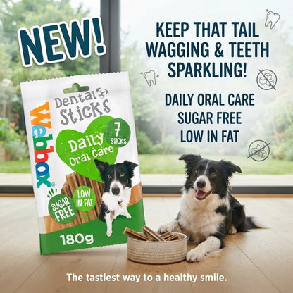 Webbox Dental Sticks | Daily Oral Care Dog Treats | 180g x 10 Pack