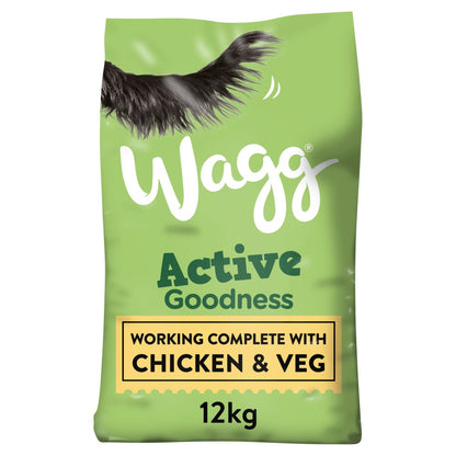 Wagg Active Goodness Working Complete Dry Dog Food – Beef & Veg or Chicken & Veg