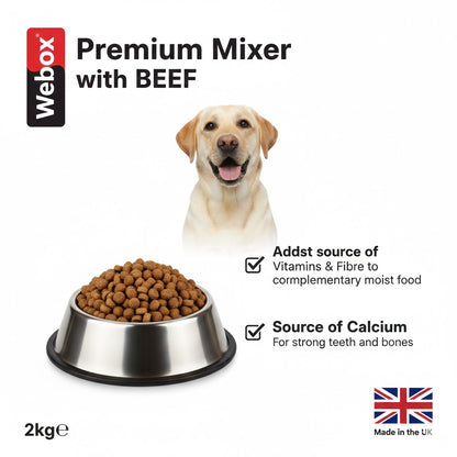 Webbox Mixer Biscuit with Beef - Choose Size: 2kg Single or 4-Pack Bundle