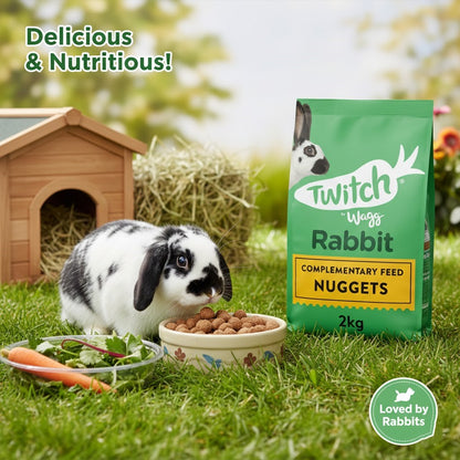 Twitch by Wagg Rabbit Nuggets – Premium Complementary Rabbit Feed - 2kg Packs