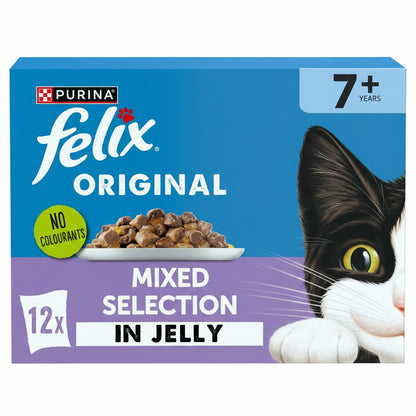 FELIX Original Senior Wet Cat Food in Jelly – Mixed Selection (4 x 12 x 85g)