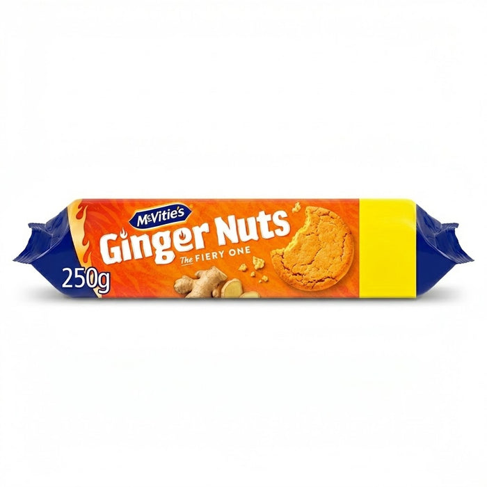 McVitie's Ginger Nuts Biscuits 250g (Pack of 12) | Crunchy Spiced Biscuits Bulk Buy