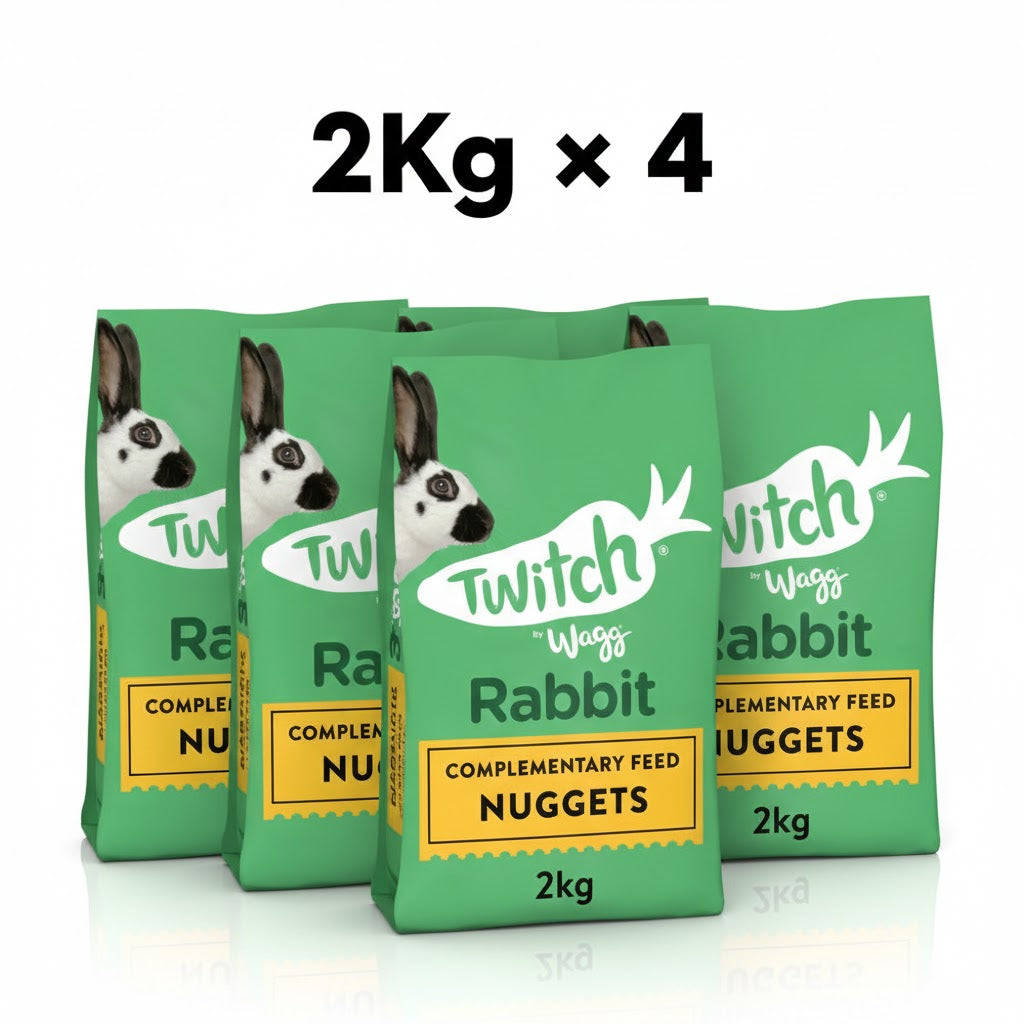 Twitch by Wagg Rabbit Nuggets – Premium Complementary Rabbit Feed - 2kg Packs