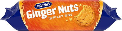 McVitie's Ginger Nuts Biscuits 250g (Pack of 12) | Crunchy Spiced Biscuits Bulk Buy